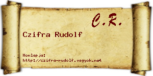 Czifra Rudolf névjegykártya