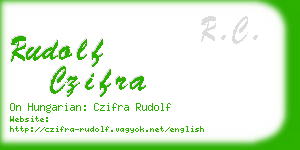 rudolf czifra business card